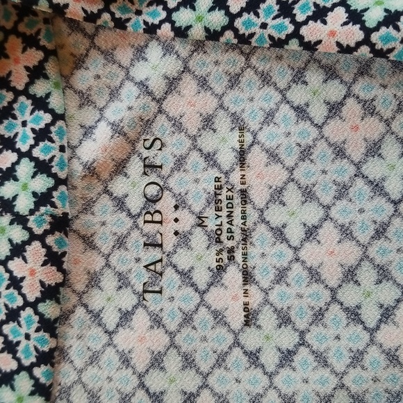 Talbots Blue, Green, and Pink Sleeveless Patterned Top, Size M, Worn Twice - Picture 3 of 8